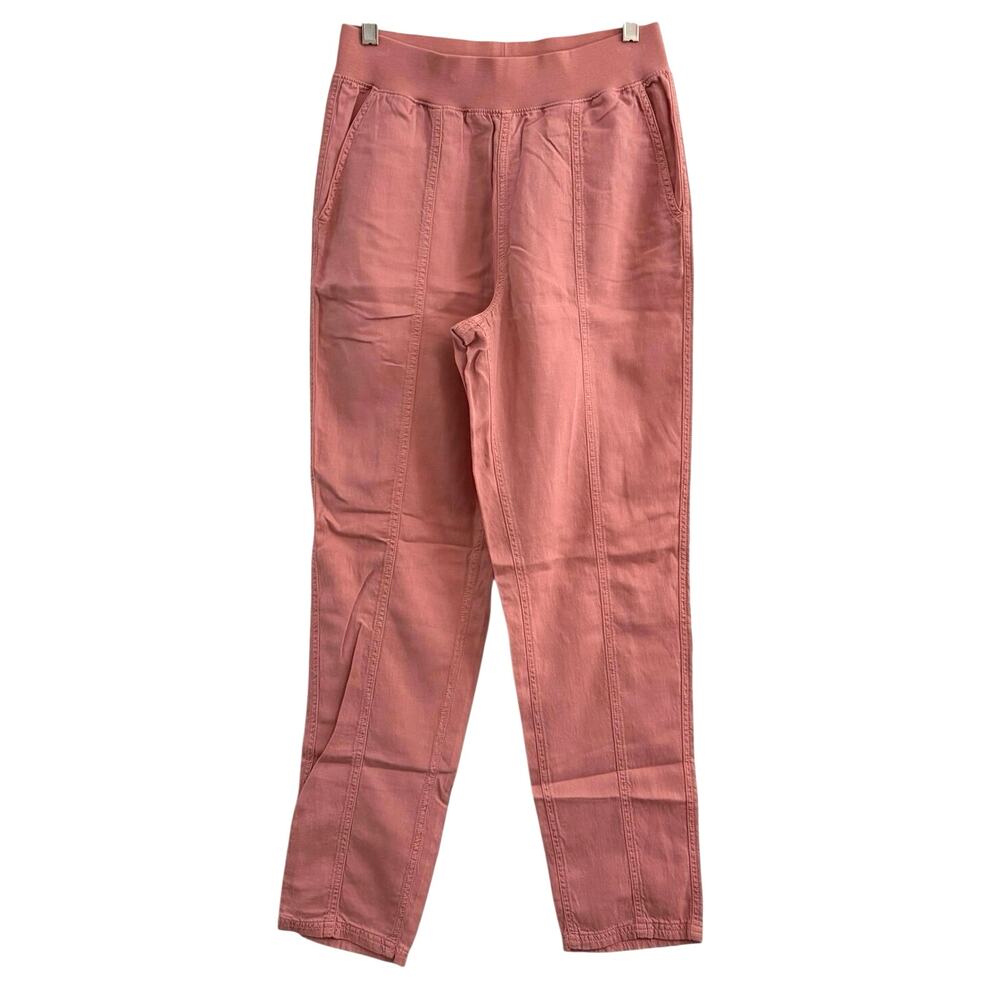 Faherty Pink Linen Blend Pull On Pants Womens Size Small Coastal Beachy Preppy